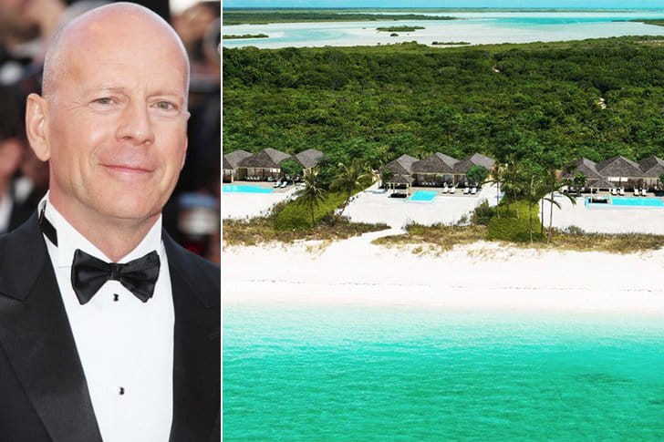 Bruce Willis – Parrot Cay, Turks & Caicos Island, $4.95K A Night