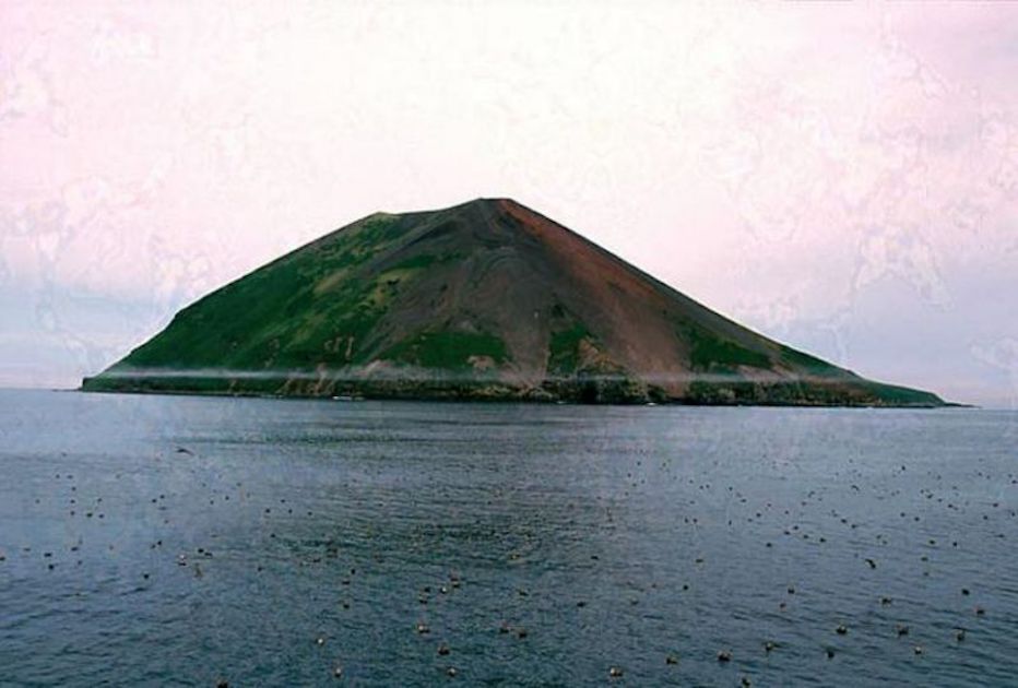 Volcano On An Uninhabited Island