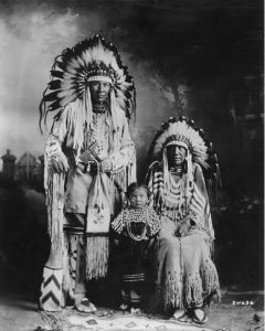 Chief Duck With His Wife And Grandchild, 1925