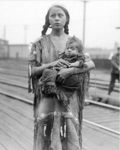 A Young Native American Woman And A Child, 1930