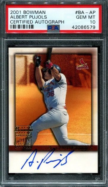 2001 Bowman Autographed (Albert Pujols)