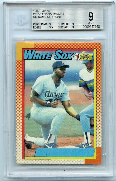 1990 Topps Error (Frank Thomas)