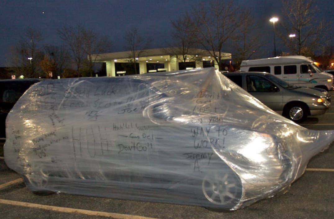 An SUV Becomes a Freedom Wall