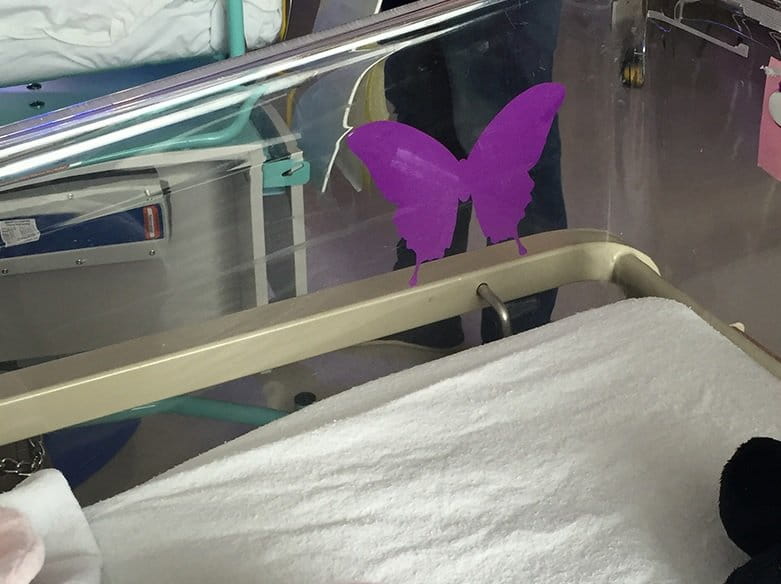 Find Out The Heartbreaking Significance Of The Purple Butterfly Stickers That You See In Hospitals