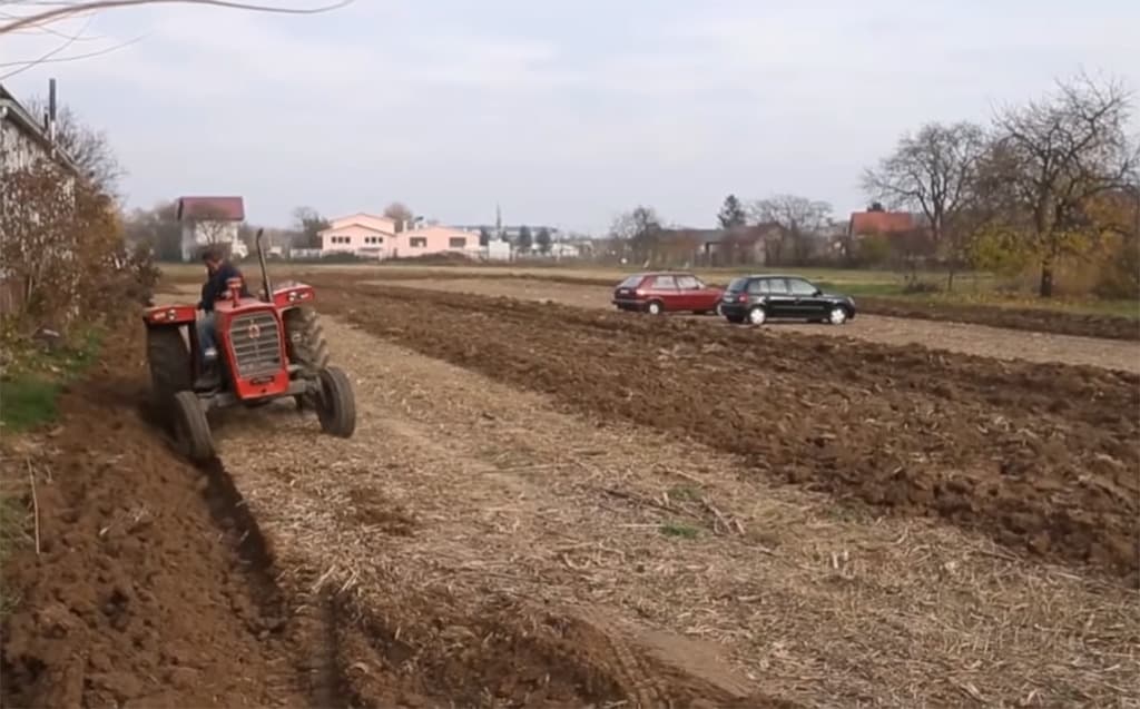He Took Out His Tractor