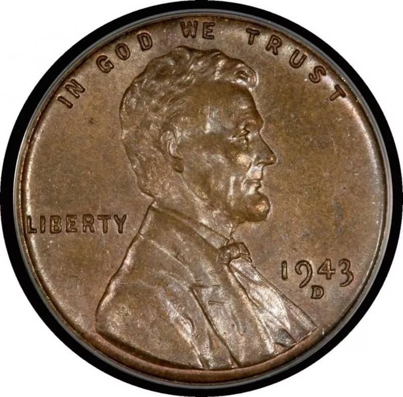 1943 D Lincoln Bronze Penny Front