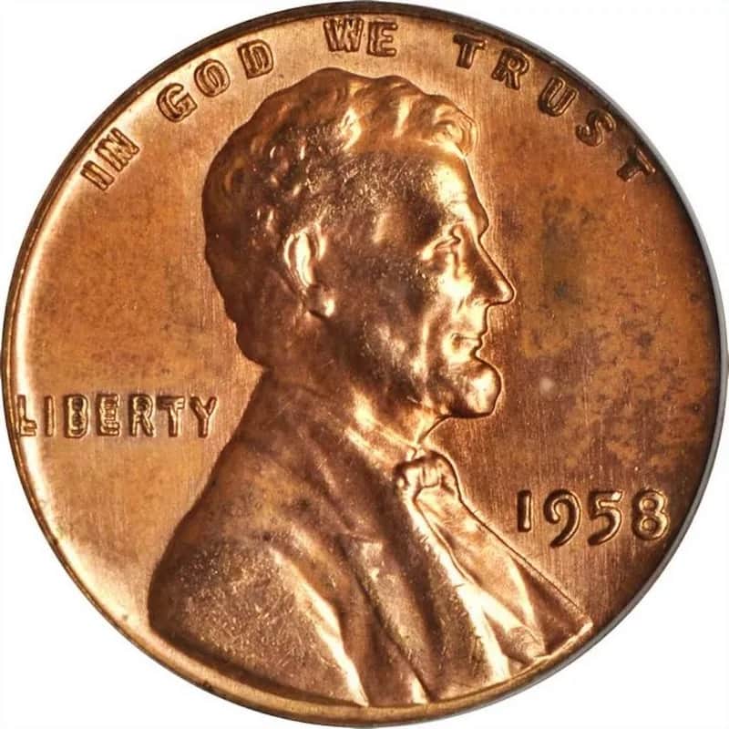 1958 Doubled Die Obverse Lincoln Penny Front
