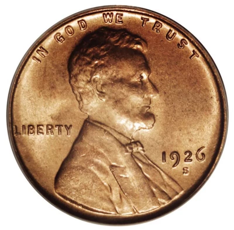 1926 S Lincoln Penny Front