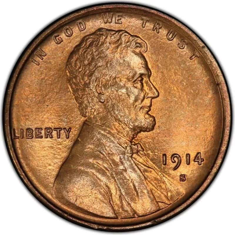 1914 S Lincoln Penny Front