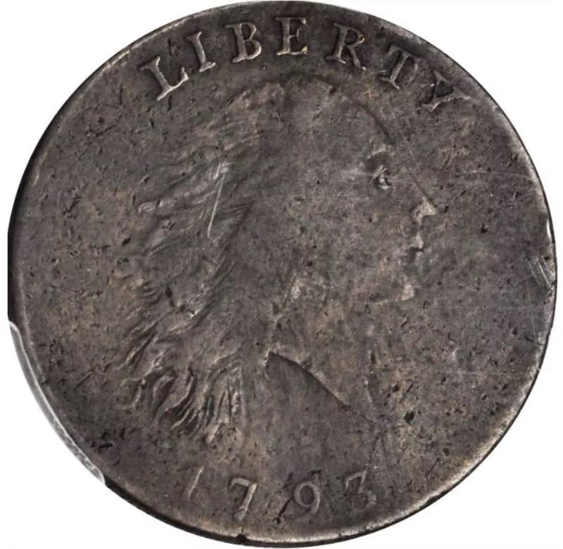 1793 Flowing Hair Liberty Cap Large Cent Penny Front