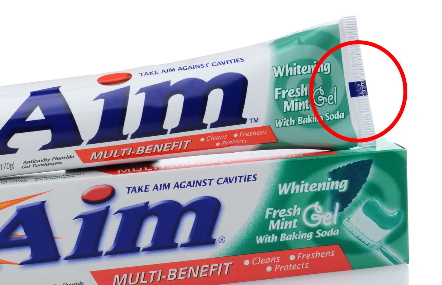 Colored Squares On Toothpaste