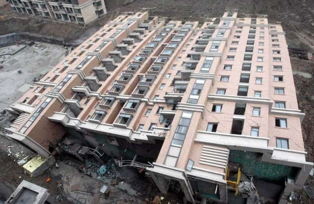 An Entire Apartment Block Topples Over