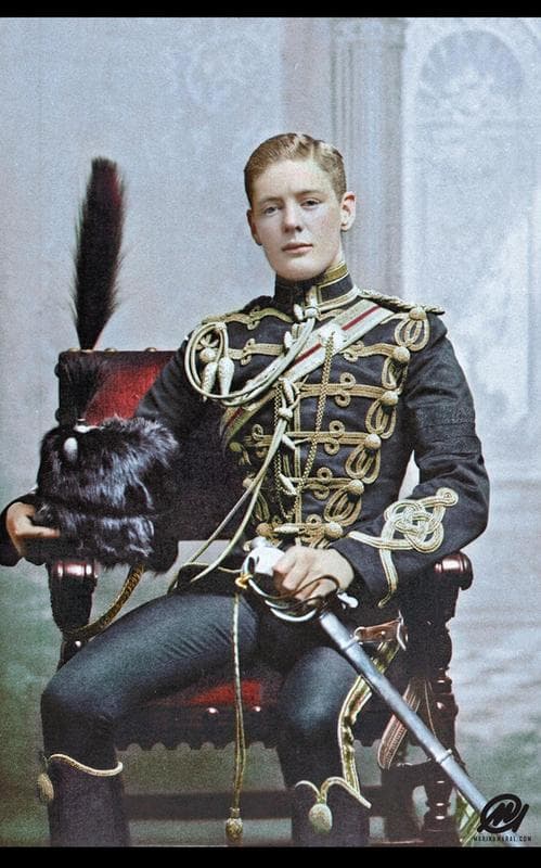 Cornet Winston Churchill In The 4th Queen's Hussar's Cavalry