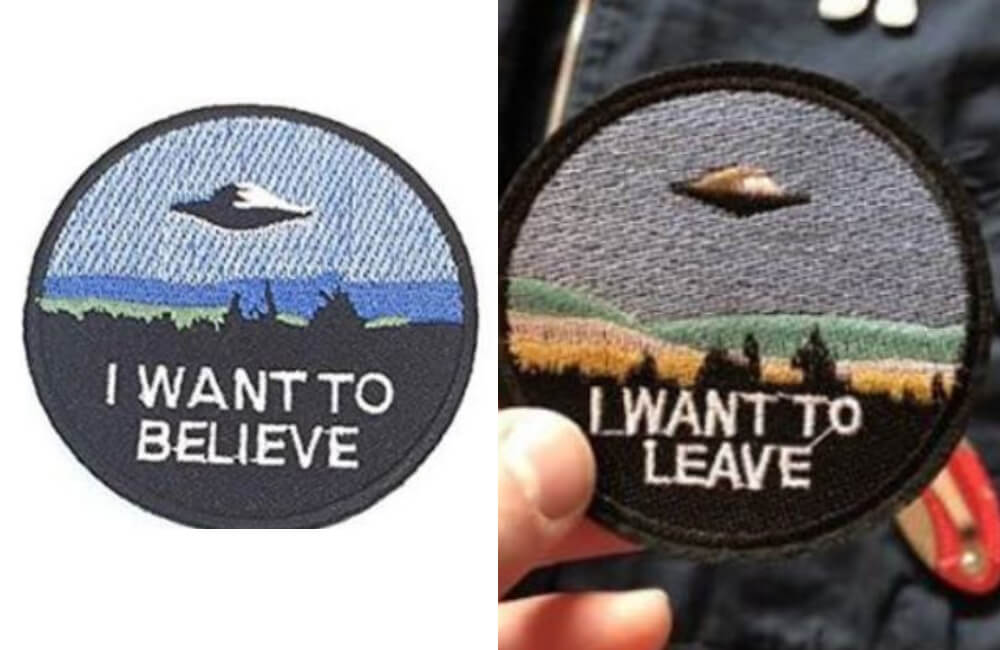 Patch With The Words “I Want to Believe”