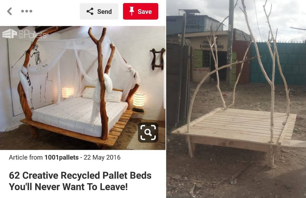 Rustic Pallet Bed