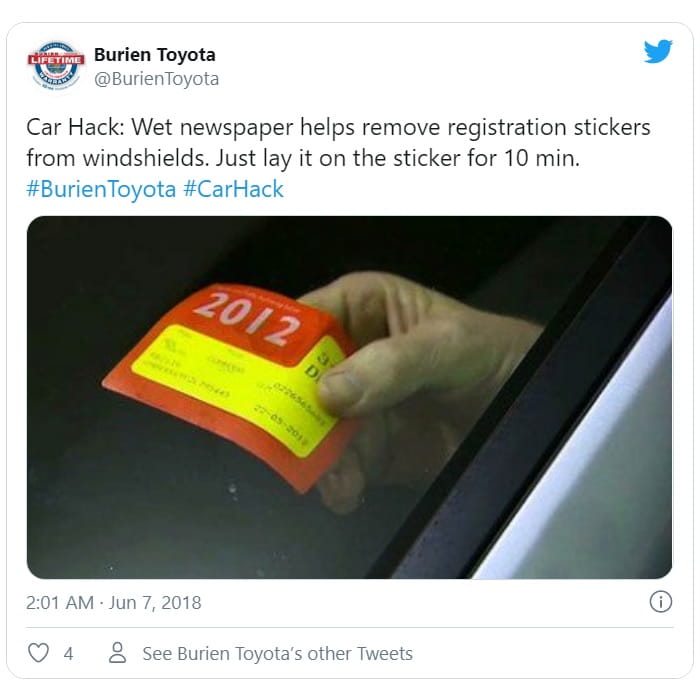 Wet Newspaper Can Help With Stubborn Stickers