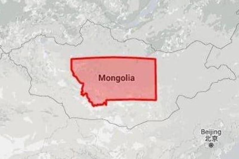 Montana Can Perfectly Fit Inside Mongolia