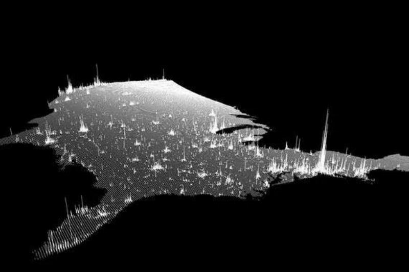 Not A Lot Of Population Spikes Near The Canadian Border