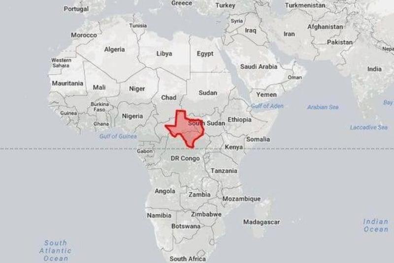 Texas Does Not Look That Huge Compared To Africa