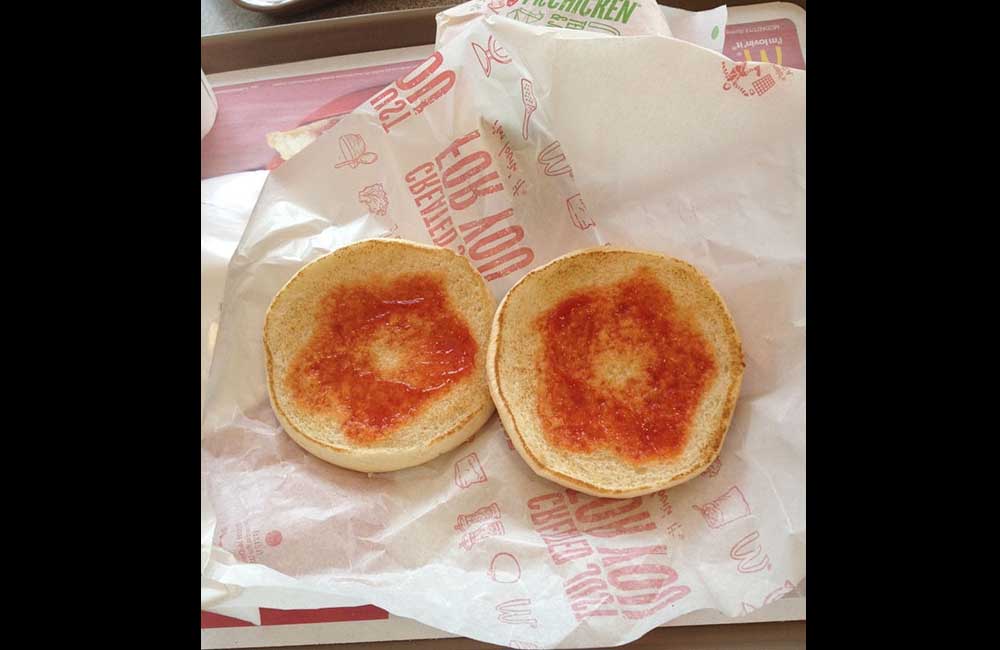 Cheeseburger With Just Ketchup