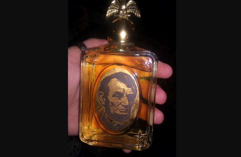 Lincoln Glass Flask