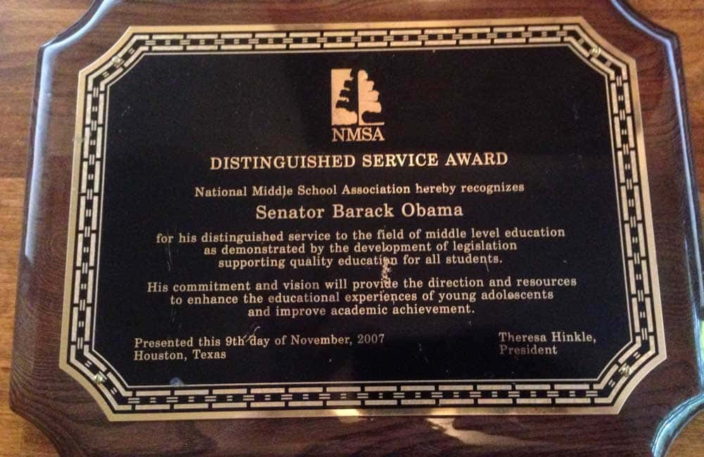 Obama’s Distinguished Service Award