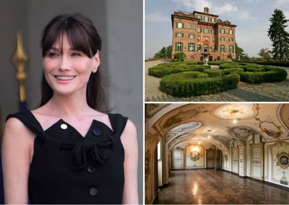 Carla Bruni, Sa Villa à Turin, En Italie