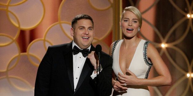 Margot Robbie And Jonah Hill At The Golden Globes