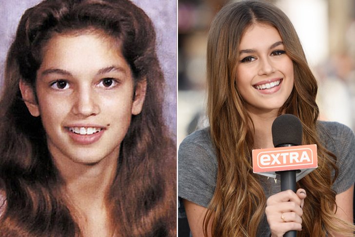 CINDY CRAWFORD & KAIA GERBER AT AGE 16