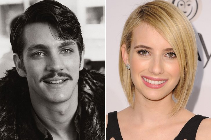 ERIC ROBERTS & EMMA ROBERTS AT AGE 26