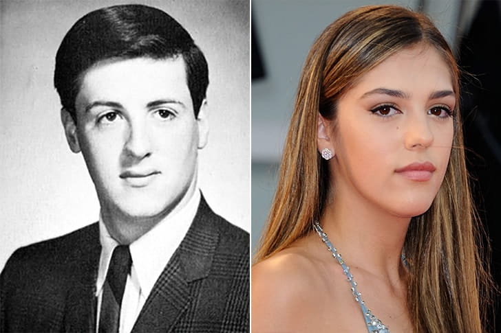 SYLVESTER STALLONE & SISTINE STALLONE AT AGE 18