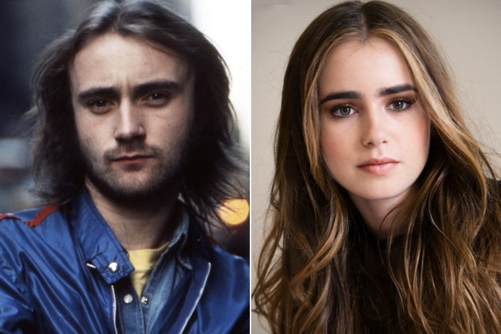 PHIL COLLINS & LILY COLLINS AT AGE 22