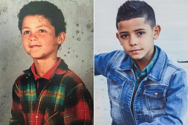 CRISTIANO RONALDO & CRISTIANO RONALDO JR. AT AGE 7