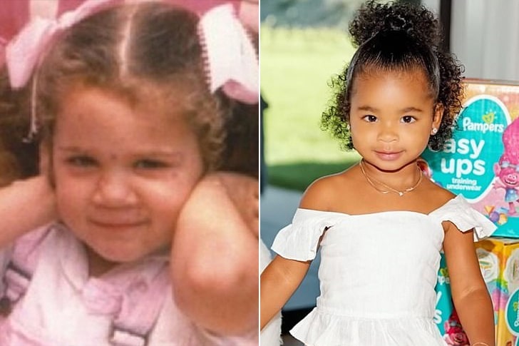 KHLOÉ KARDASHIAN & TRUE THOMPSON AT AGE 2