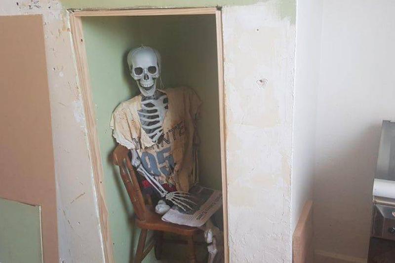 Skeleton Behind The Wall
