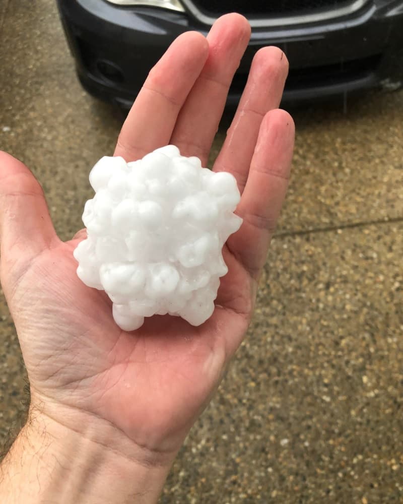 The Size Of A Hail Stone