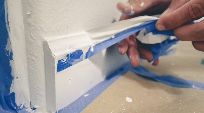 Tape Is Going To Help You Make A Straight Caulk Edge